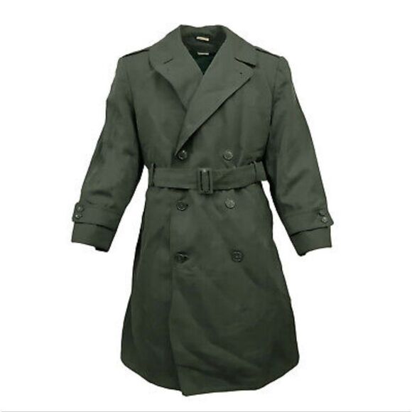 Vintage Army GI AG-44 Wool Gabardine Overcoat With Liner 34S unisex - Picture 1 of 11